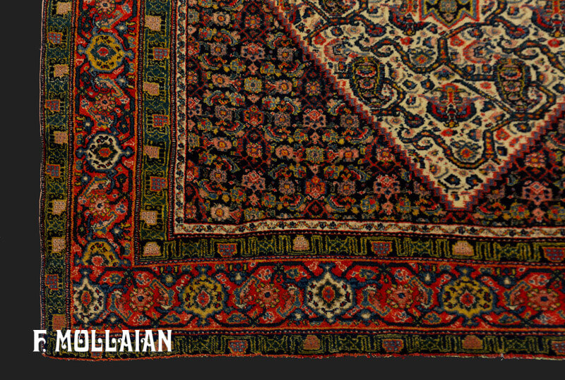 Antique Persian Senneh Warp Silk & Part Silk Rug n°:99091954